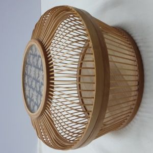 Vintage Asian Bamboo Lucky Cricket Birdcage Basket